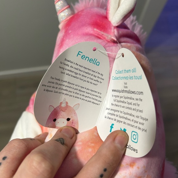 NWT Squishmallow Fenella the Unicorn 8” Plush - Picture 3 of 3